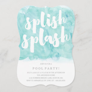 Splish Splash Pool Party Invitation