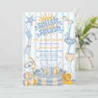 Splish Splash Pool Summer Blue Baby Shower