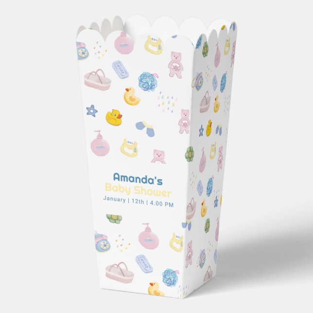 Splish Splash Rubber Duck Bath Baby Shower  Favour Box (Back)