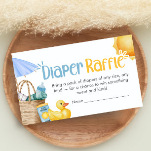 Splish Splash Summer Baby Shower Diaper Raffle Enclosure Card