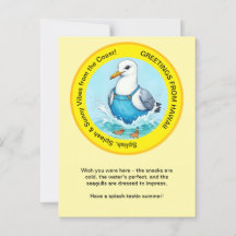 Splish Splash-tastic summer Hawaii bird greeting