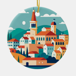 Split city Croatia Ceramic Tree Decoration