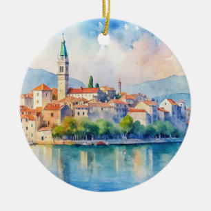 Split city Croatia  Ceramic Tree Decoration