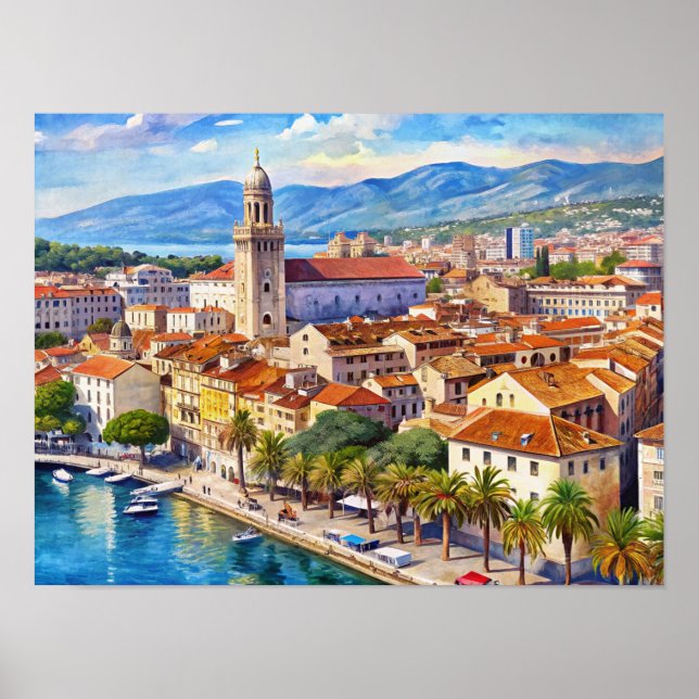 Split city in Croatia Poster (Front)