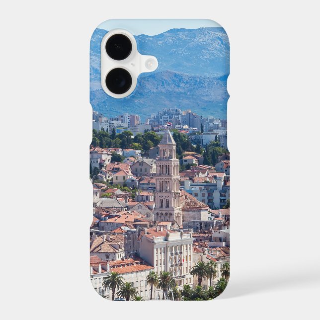 Split city seafront aerial view, Dalmatia, Croatia (Back)