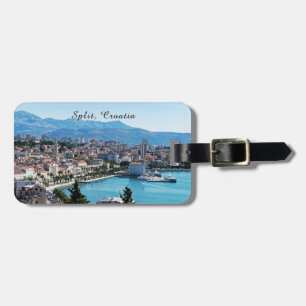 Split city seafront aerial view, Dalmatia, Croatia Luggage Tag