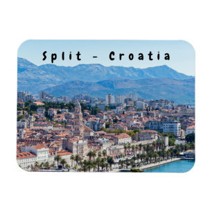 Split city seafront aerial view, Dalmatia, Croatia Magnet
