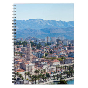 Split city seafront aerial view, Dalmatia, Croatia Notebook