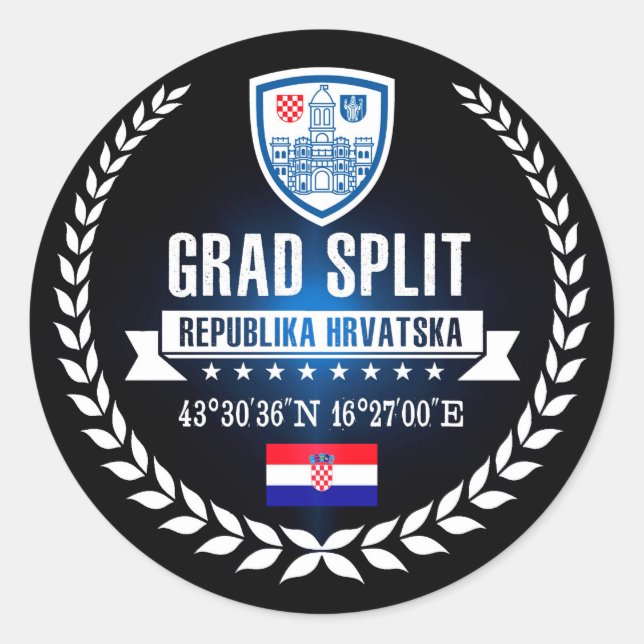 Split Classic Round Sticker (Front)