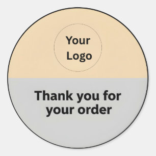 Split-Color Logo Thank You Business Sticker