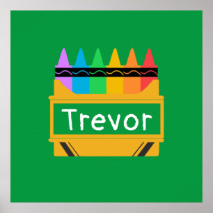 Split Crayon Box Personalised Kids Poster