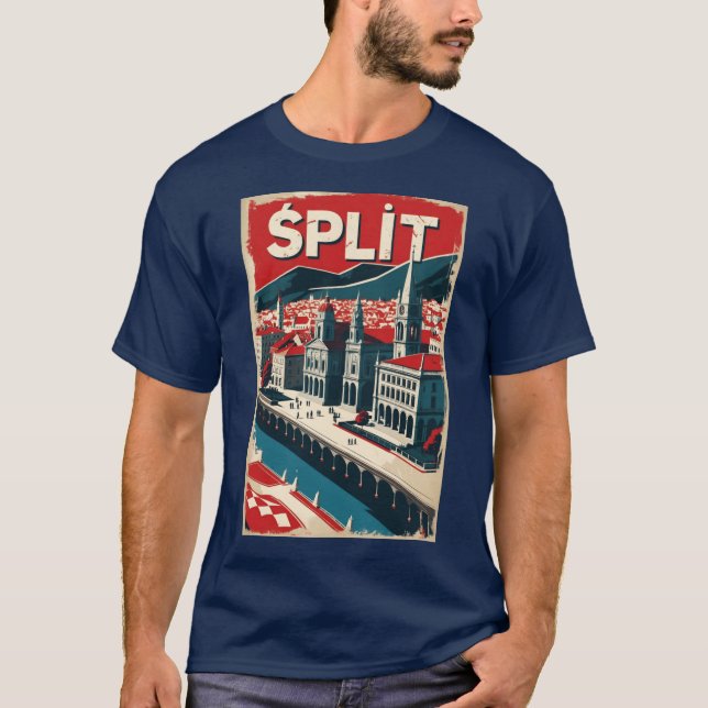 Split Croatia 1950s Vintageravelourism gift T-Shirt (Front)