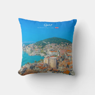 Split, Croatia - Coastal City Cushion