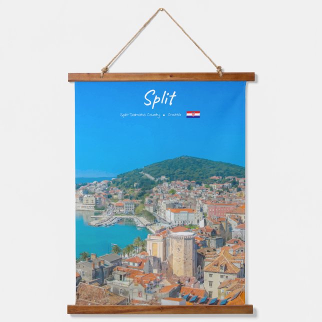Split, Croatia - Coastal City Hanging Tapestry (Front)