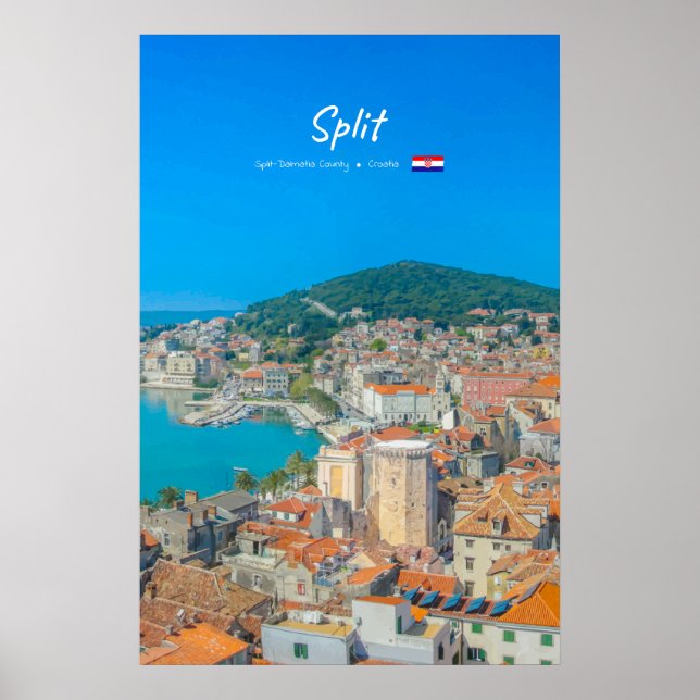Split, Croatia - Coastal City Poster (Front)