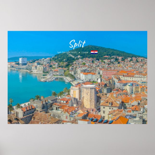 Split, Croatia - Coastal City Poster (Front)