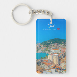 Split, Croatia - Coastal City Slim Key Ring