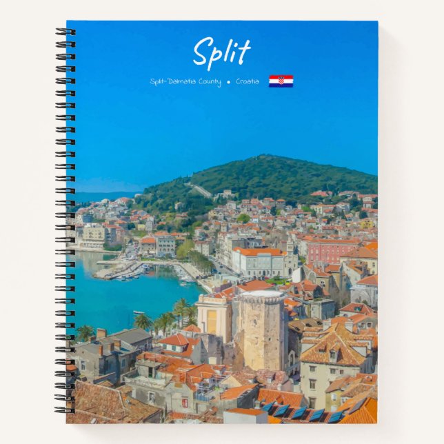 Split, Croatia - Coastal City Spiral Notebook (Front)