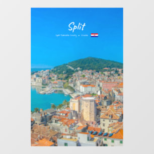 Split, Croatia - Coastal City Window Cling