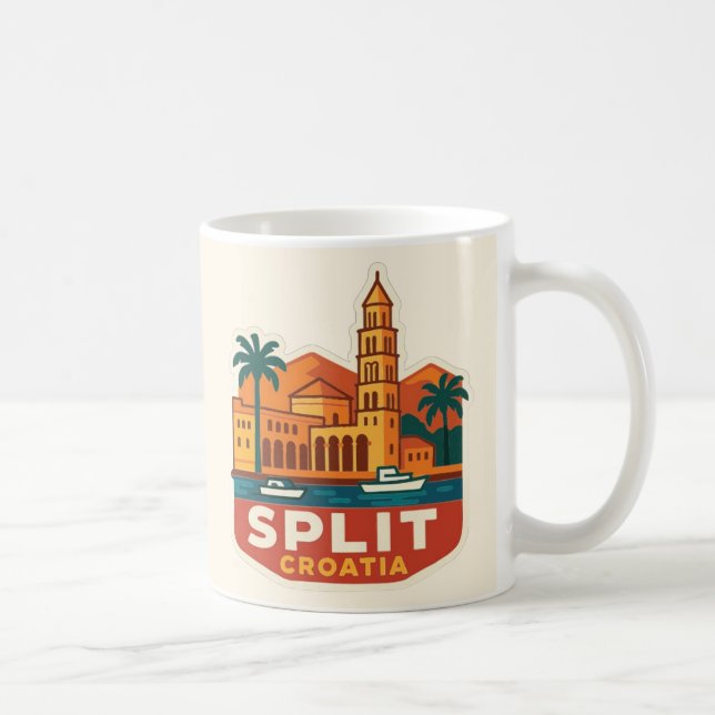 Split Croatia Colourful Mug (Right)