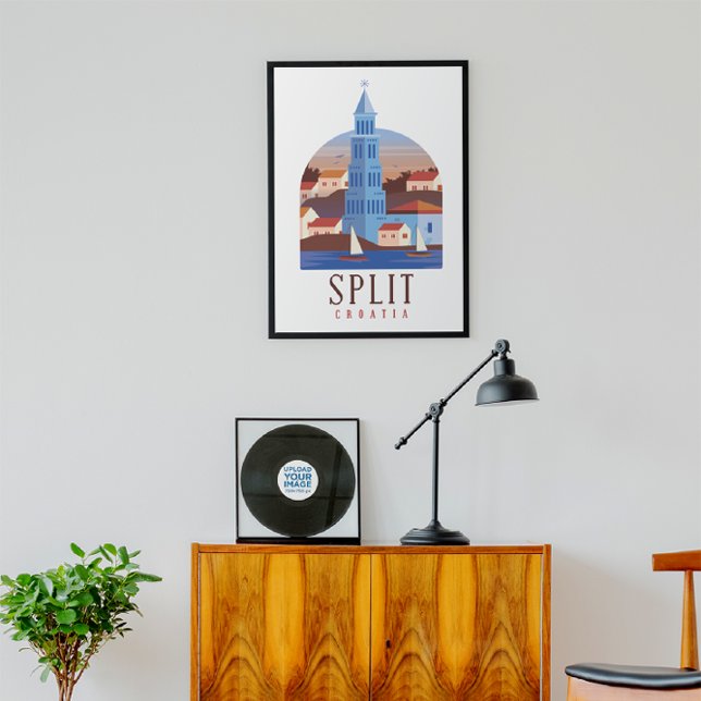 Split Croatia Dalmatia Vintage  Poster (split croatia vintage travel poster)