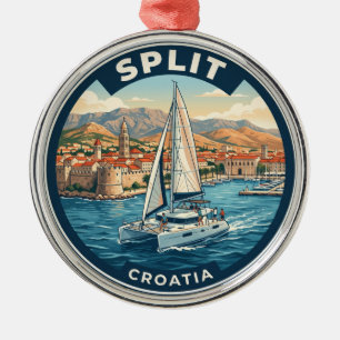 Split Croatia Metal Tree Decoration