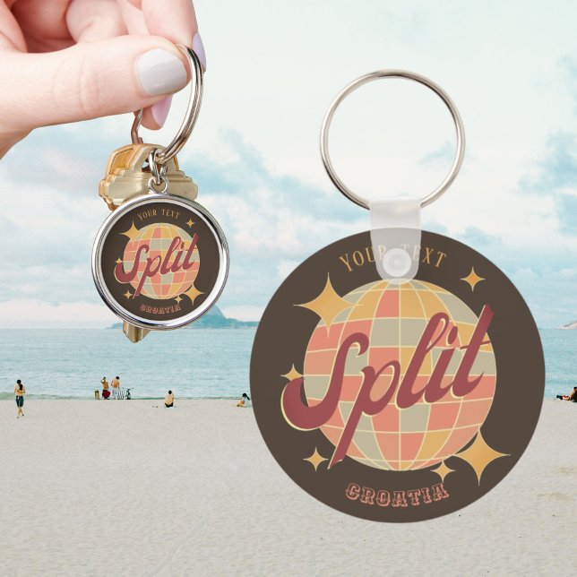 Split Croatia Retro Vintage Party Key Ring (Creator Uploaded)