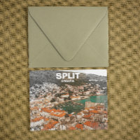 Split Croatia Vintage Travel Drawing