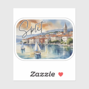 Split Croatia Watercolor