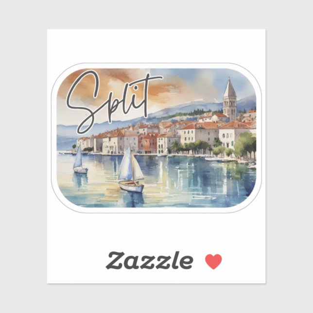 Split Croatia Watercolor (Sheet)