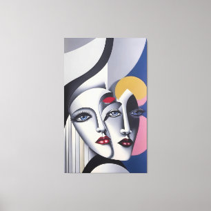 Split Decision - Ken Gage Surreal Poster Canvas Print