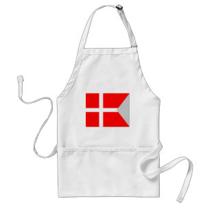 Split Denmark Flag Standard Apron