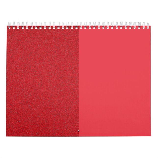 Split Design Tomato Red Wall Calendar – Customise (Cover)