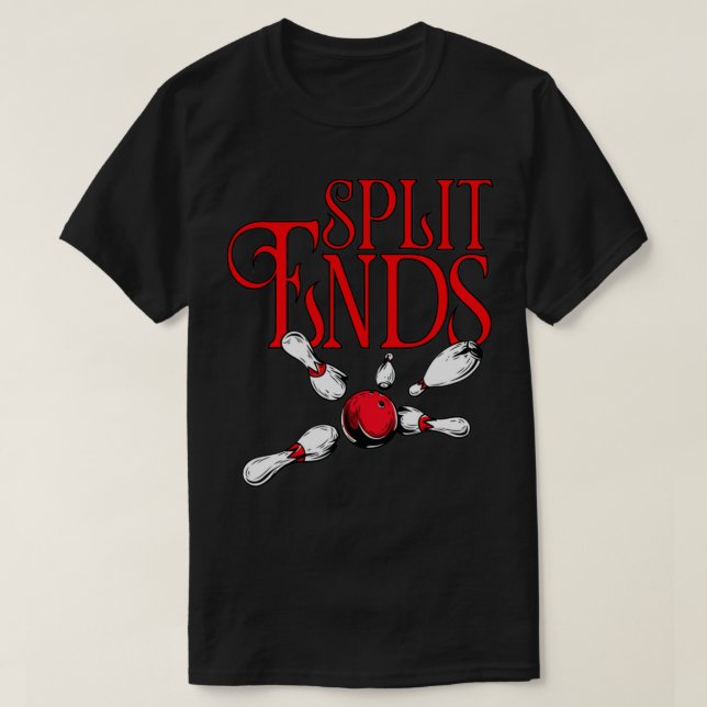Split Ends funny bowling team name Scoop T T-Shirt (Design Front)