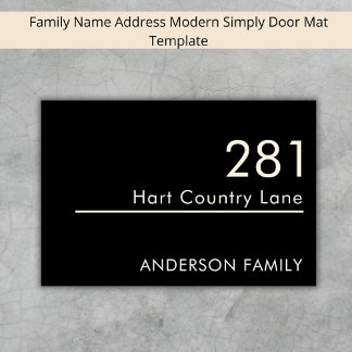 Split Family Name House Number Address Front Doormat