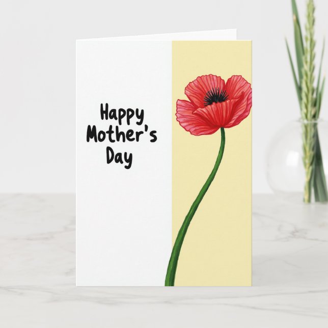 Split Floral Spring Card (Front)