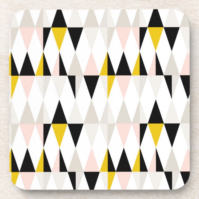 Split Geometric Triangle Pattern Coaster (Front)