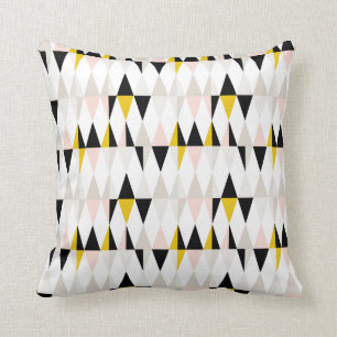 Split Geometric Triangle Pattern Cushion