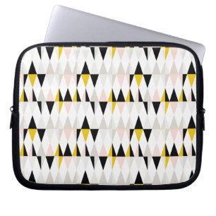 Split Geometric Triangle Pattern Laptop Sleeve