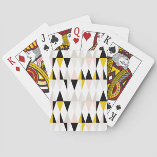 Split Geometric Triangle Pattern Playing Cards