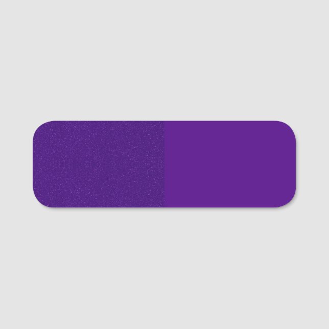 Split Glitter & Matte Purple Name Tag – Customise (Front)
