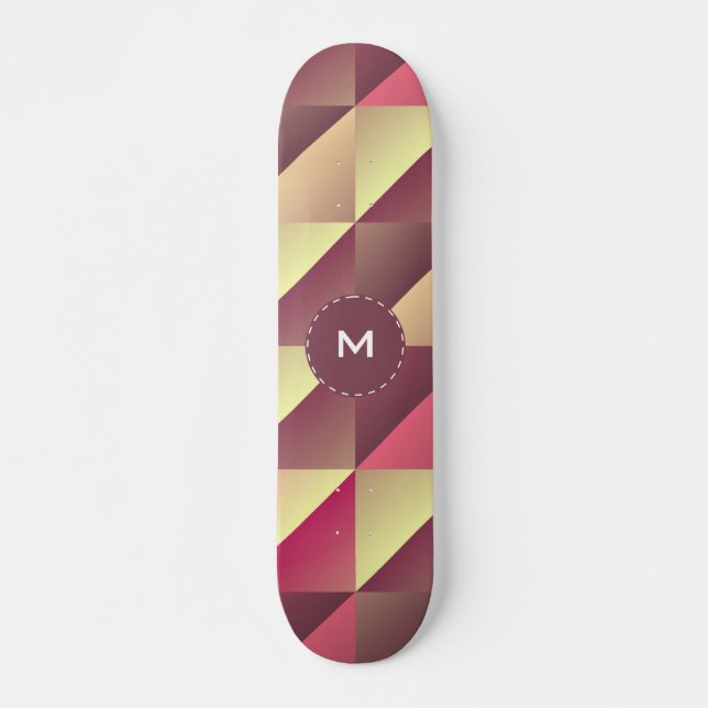 Split gradient squares skateboard (Front)