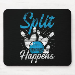 Split Happens Funny Bowling Mouse Mat