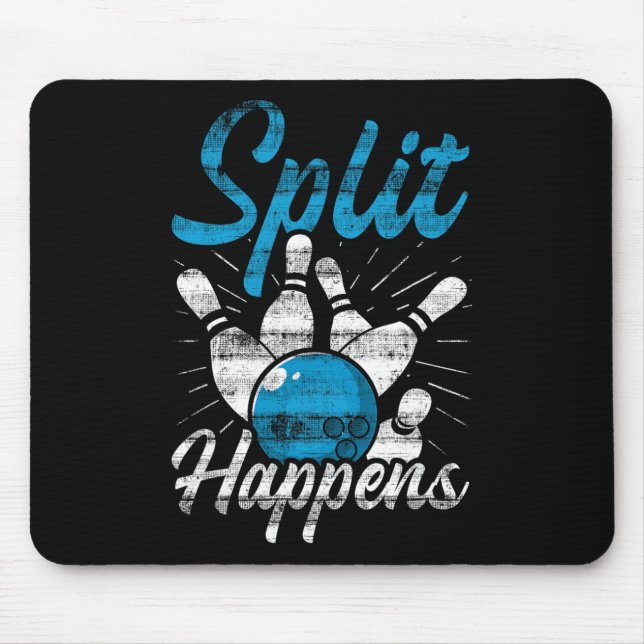 Split Happens Funny Bowling  Mouse Mat (Front)
