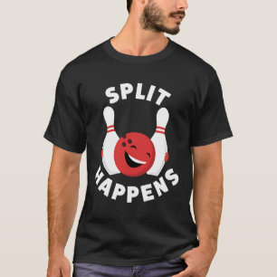 Split Happens Funny Bowling Shirt For Men And Wome
