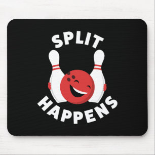 Split Happens Funny Bowling Shirt For Men And Wome Mouse Mat