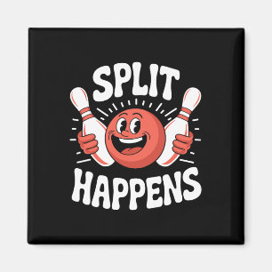 Split Happens Retro Bowling Magnet