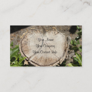 Split Heart Stump Business Card Template