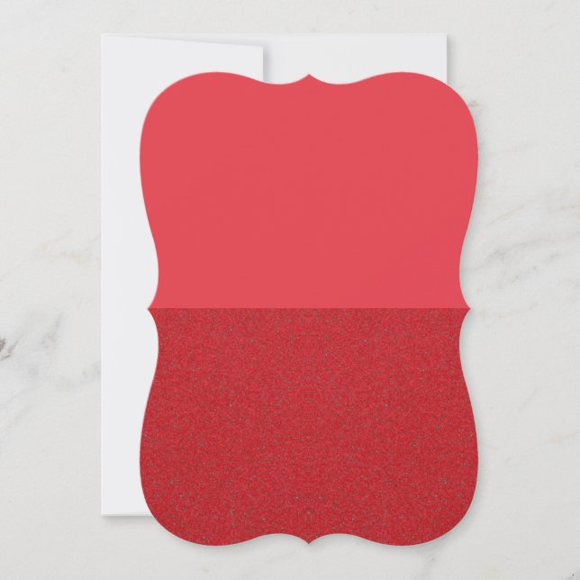 Split Horizontal Tomato Red Flat Card – Customise (Front)