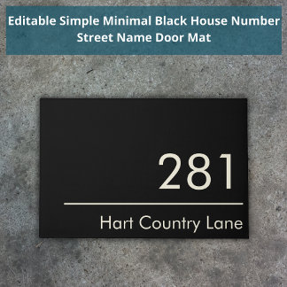 Split House Number Address Personalised Front Doormat